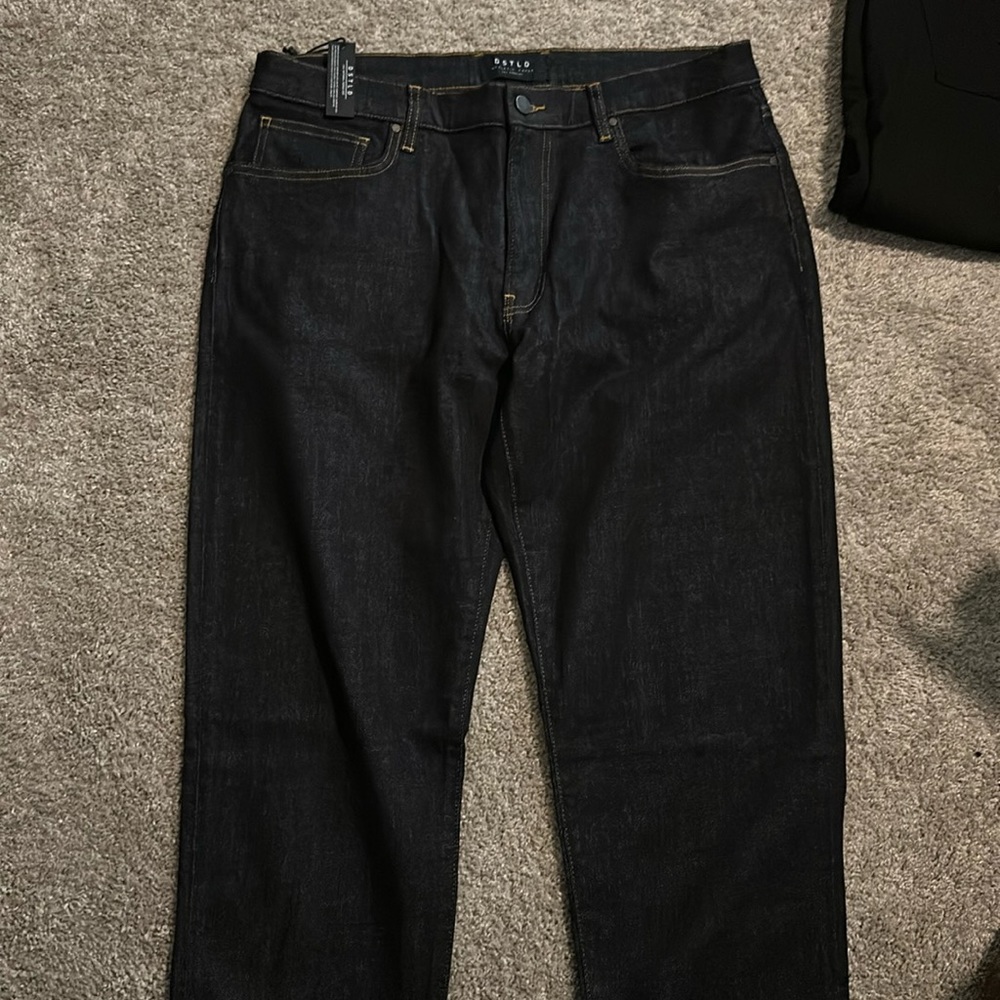 DSTLD- Athletic Taper Jeans in Dark Resin